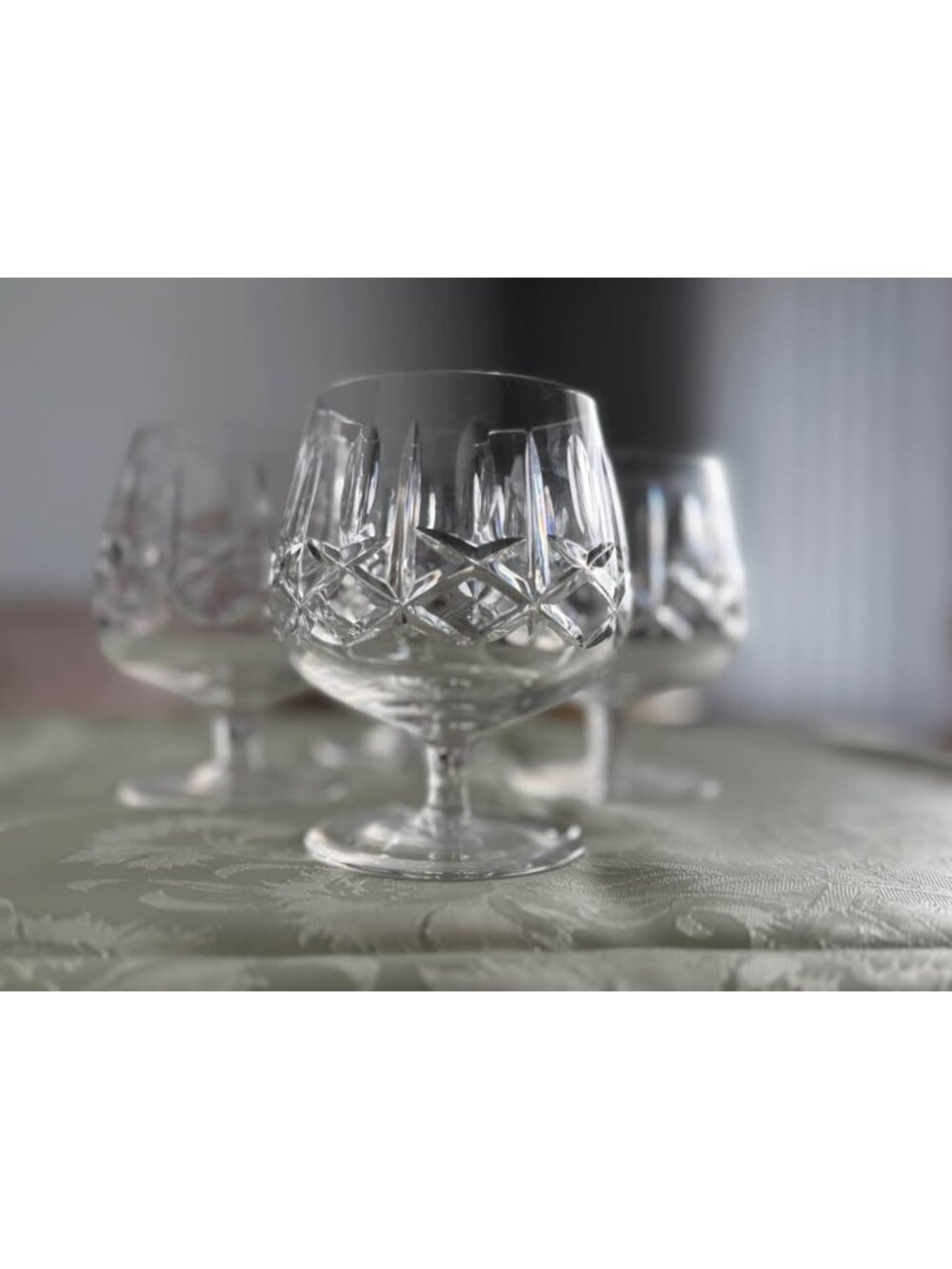 Crystal CROSS & OLIVE Brandy Glasses Stemware - Set of 4